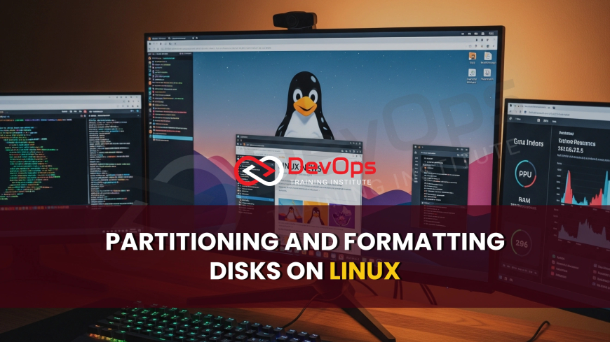 What Are the Steps for Partitioning and Formatting a New Disk in Linux?